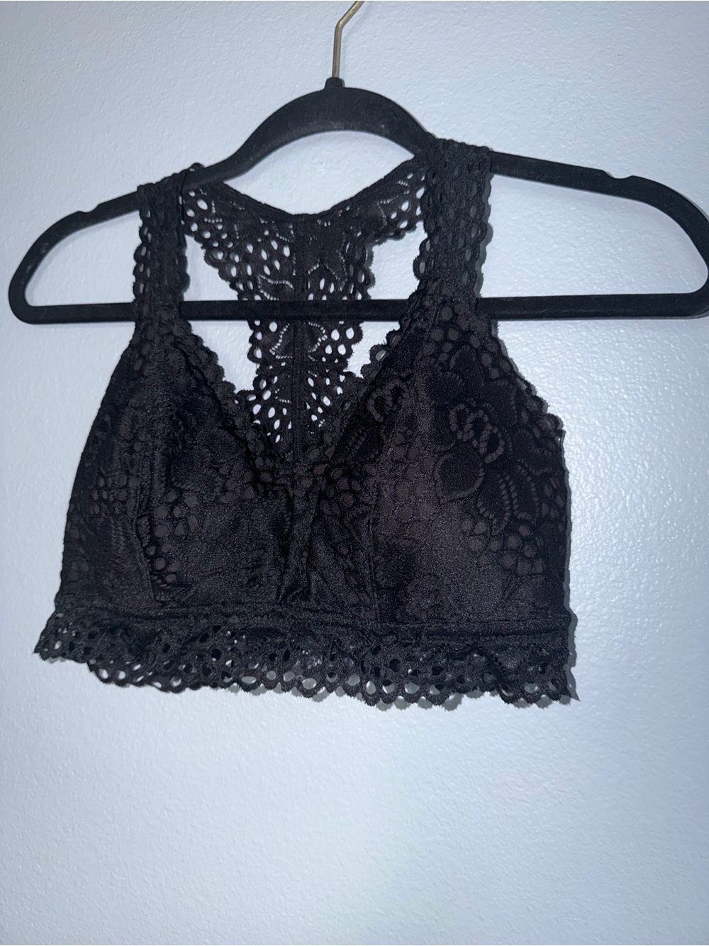 Maurices Black Lace Bralette with Racerback Detail